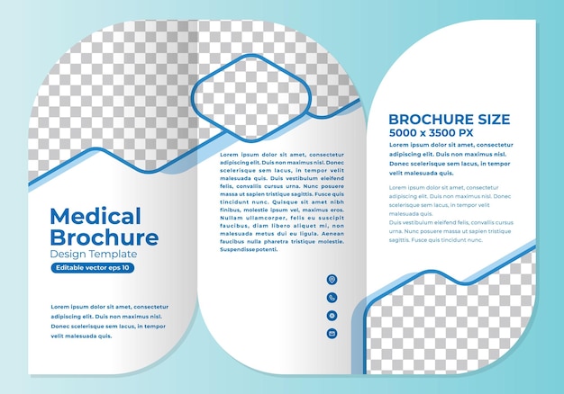 Brochure design template vector best for medical business