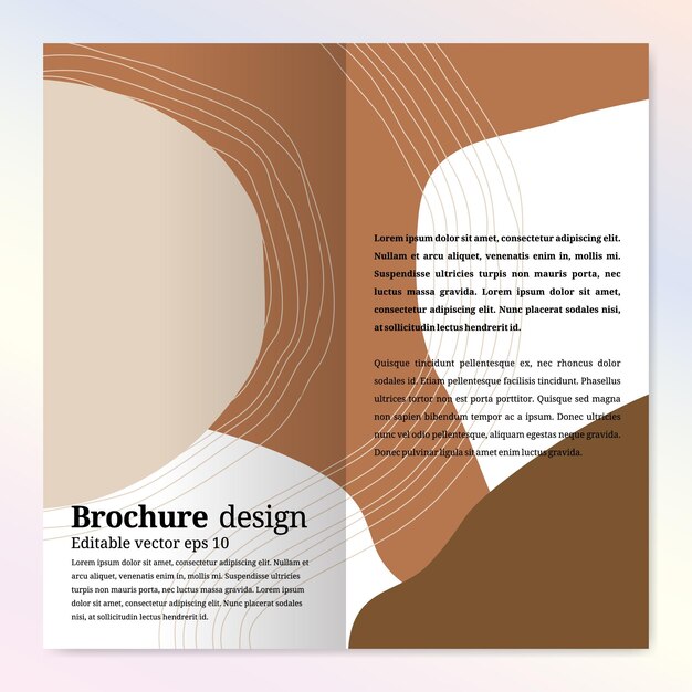 Brochure design template vector with abstract background