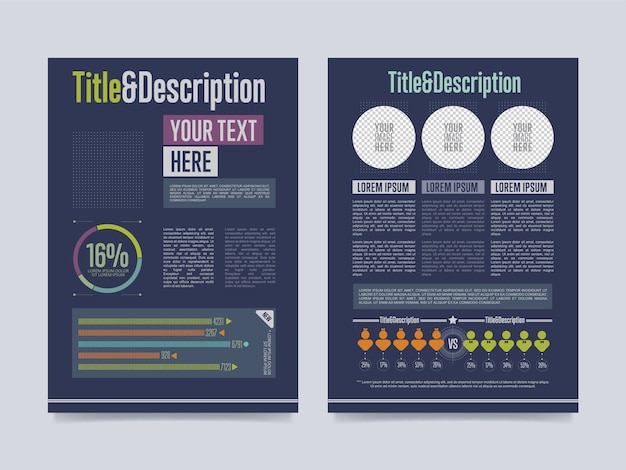 Vector brochure design template