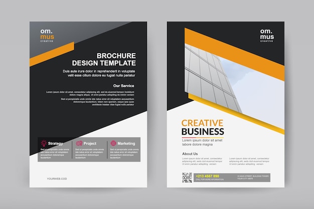 Vector brochure design template