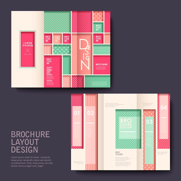 Brochure design with pink