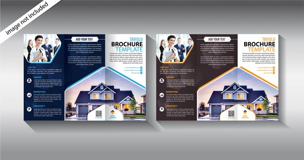 Brochure driebladige sjabloon voor promotie bedrijf