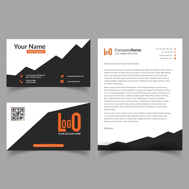 Brochure en visitekaartje met nieuwe ontwerpvector