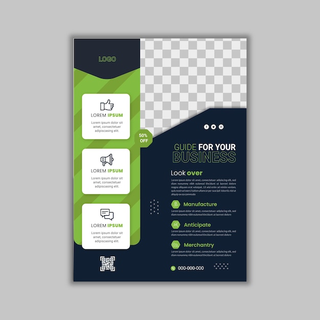 Brochure flyer business template for layout cover annual report company