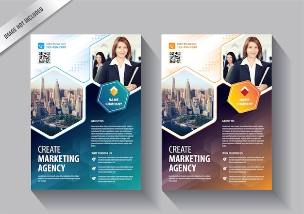 Brochure flyer business template for layout cover annual report company