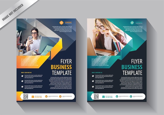 Brochure flyer business template for layout cover annual report company