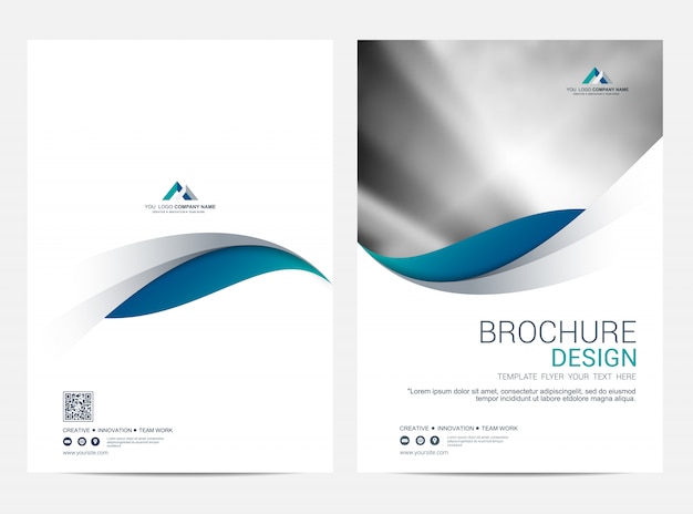 Vector brochure or flyer layout template, annual report cover design background