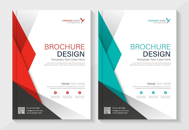 Brochure or flyer layout template annual report cover design background