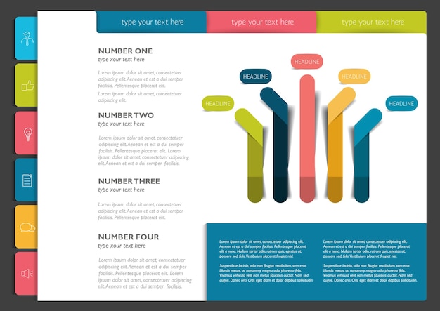 Brochure volantino newsletter rapporto annuale modello di layout concetto di sfondo aziendale