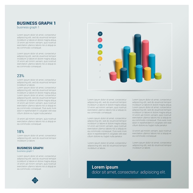 Vector brochure flyer newsletter annual report layout template business background concept