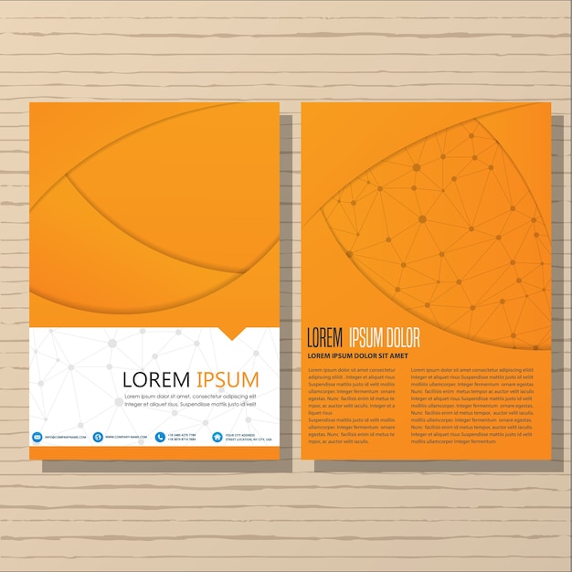 Vector brochure flyer ontwerpsjabloon lay-out