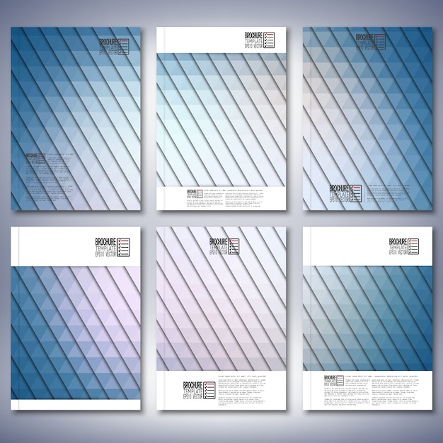 Brochure or flyer templates with triangle design background