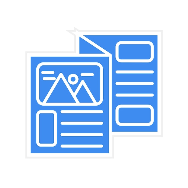Brochure icon vector image Can be used for Copywriting