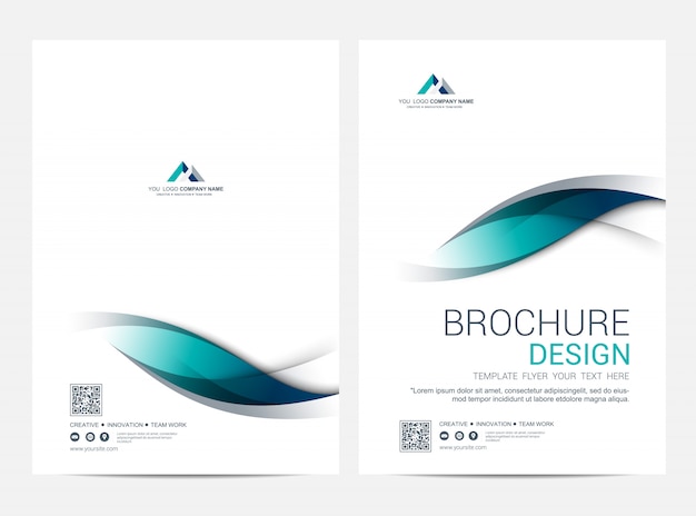 Brochure lay-out sjabloon, cover ontwerp