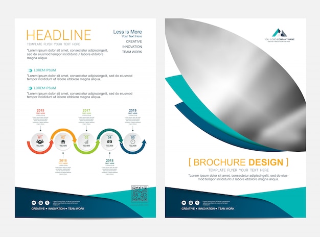 Brochure lay-outsjabloon, Leaflet Flyer cover ontwerp achtergrond