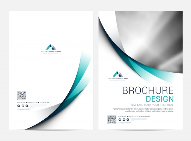 Vector brochure layout template, cover design