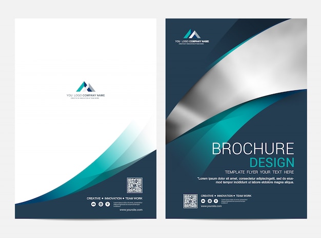 Vector brochure layout template, cover design