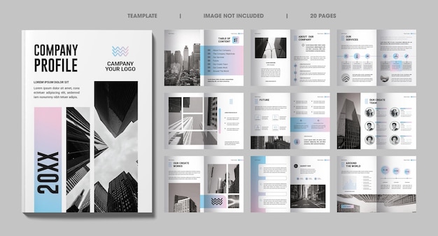Brochure met een modern bedrijfsprofiel