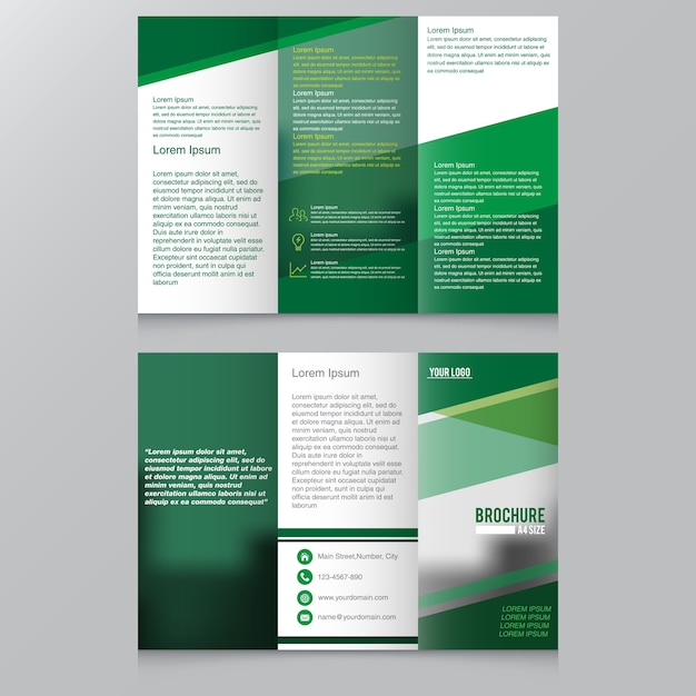 Brochure mock-up ontwerpsjabloon voor het bedrijfsleven, het onderwijs, reclame