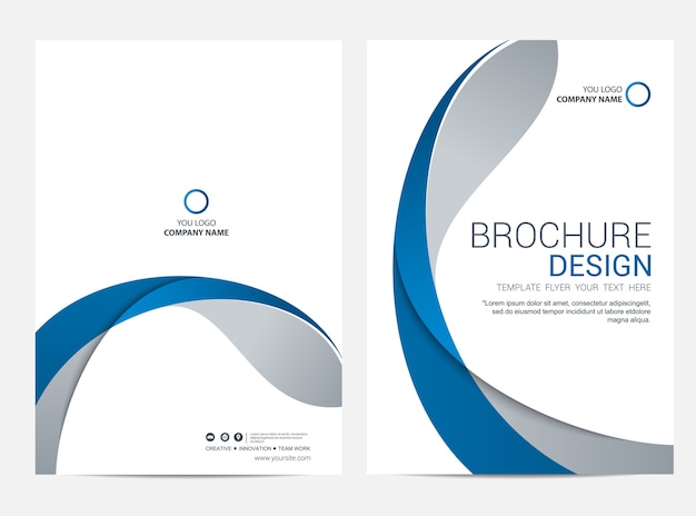 Brochure of flyer ontwerpsjabloon achtergrond