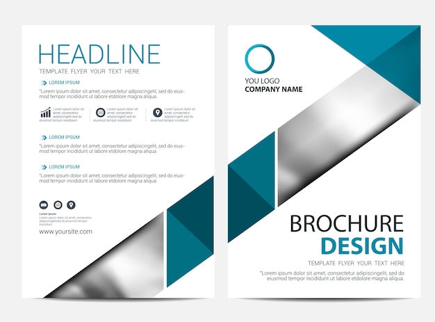 Vector brochure of flyer ontwerpsjabloon achtergrond