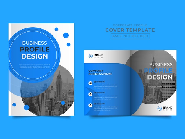 Brochure ontwerp bedrijfsprofiel voorbladsjabloon