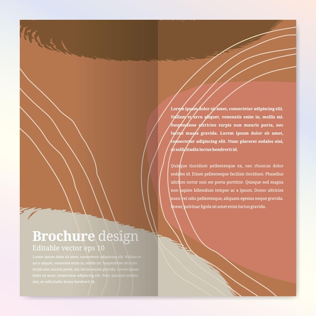 Brochure ontwerp sjabloon vector met abstracte achtergrond