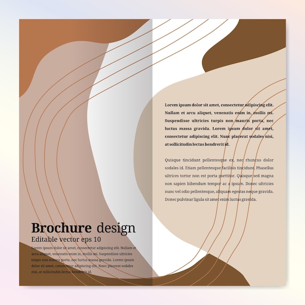 Brochure ontwerp sjabloon vector met abstracte achtergrond