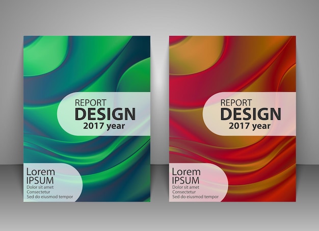 Vector brochure ontwerpsjabloon abstracte holografische achtergrond