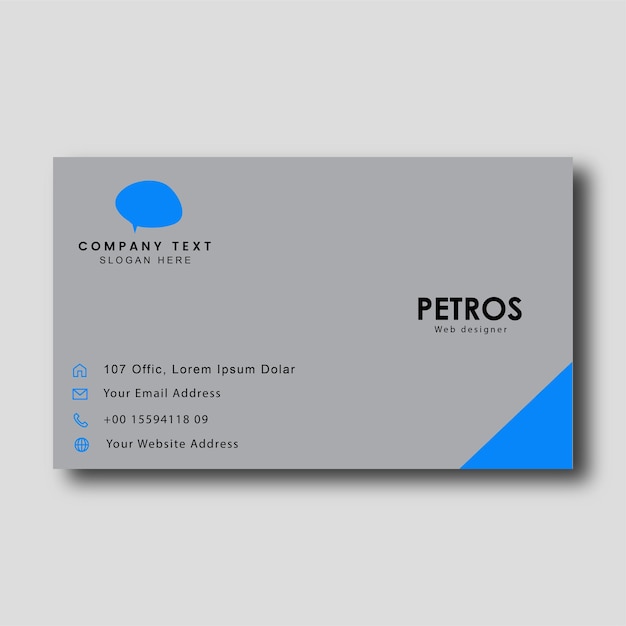 Brochure professional business card mockup vector illustration company card visiting card