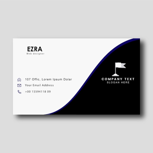 Brochure professional business card mockup vector illustration company card visiting card