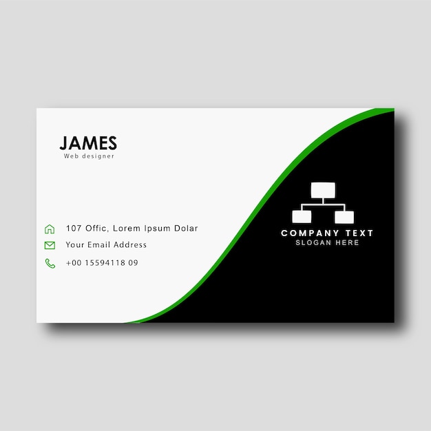 Brochure professional business card mockup vector illustration company card visiting card