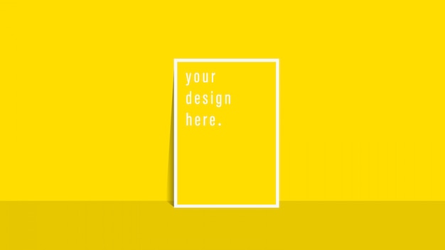 Vector brochure sjabloon flyer eenvoudige gele kleur achtergrond voor zakelijke ontwerp