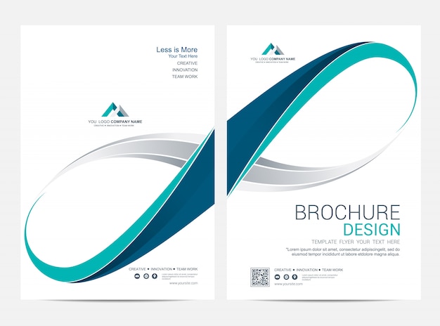 Brochure sjabloon flyer ontwerp vector achtergrond