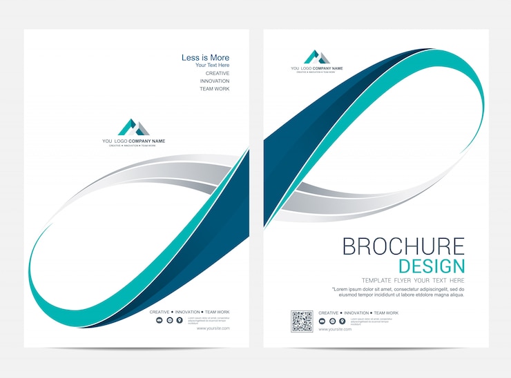 Vector brochure sjabloon flyer ontwerp vector achtergrond
