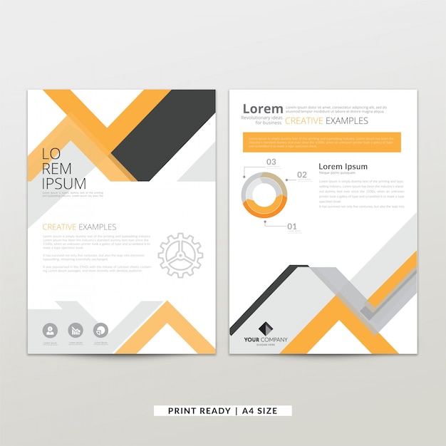 Brochure sjabloon met infographic element