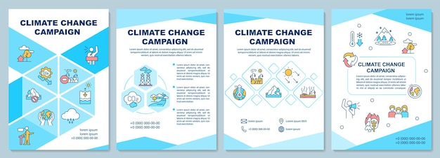 Brochure sjabloon voor campagne tegen klimaatverandering