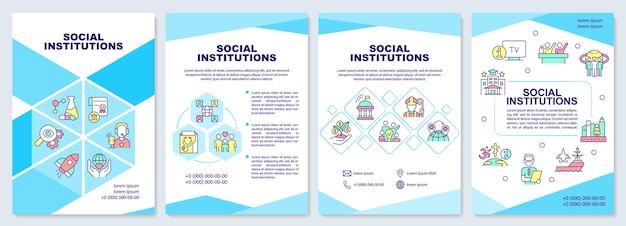 Brochure sjabloon voor sociale instellingen