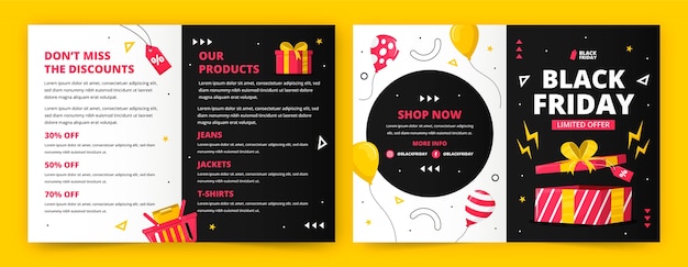 Vector brochure template for black friday sales