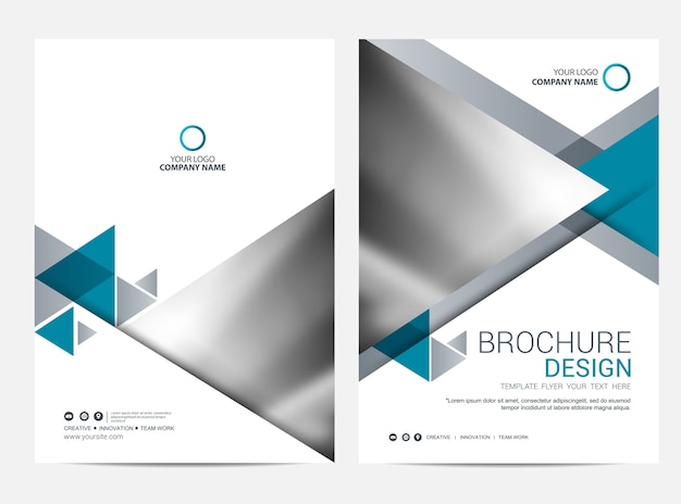 Brochure template flyer design vector background