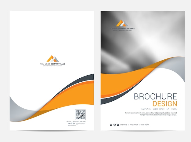 Vector brochure template flyer design vector background