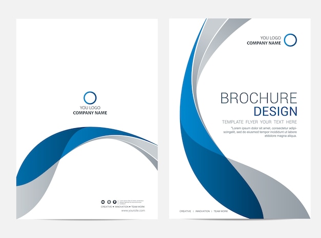 Brochure template flyer design vector background