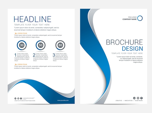 Vector brochure template flyer design vector background