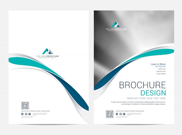 Vector brochure template flyer design vector background