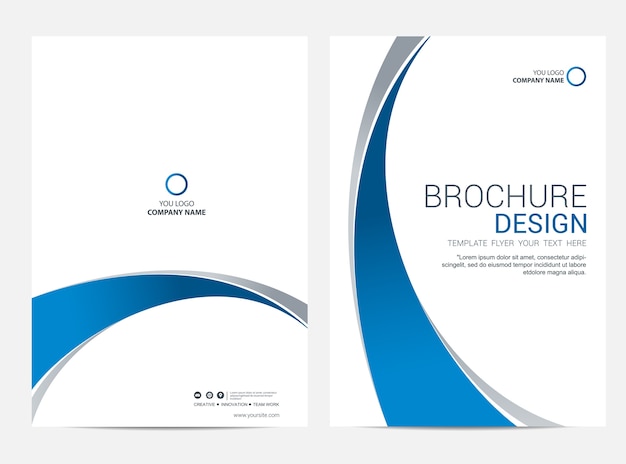 Brochure template flyer design vector background