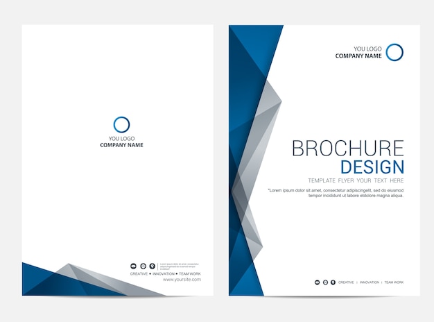 Premium Vector | Brochure template flyer design vector background