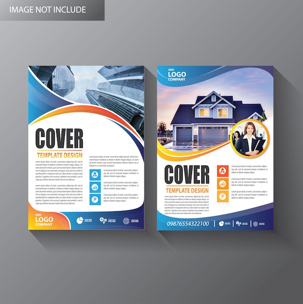 Brochure template layout cover annual report