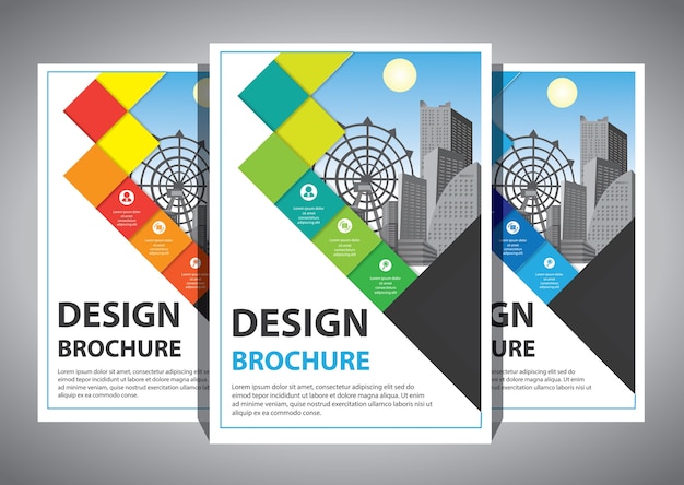 브로셔 템플릿 레이아웃 표지 디자인 연례 보고서