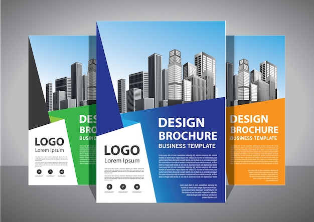 Brochure template layout cover design annual report