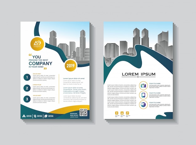 Brochure template layout cover design annual report